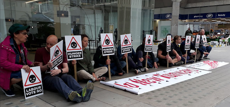 Image result for labour hunger strikes heathrow