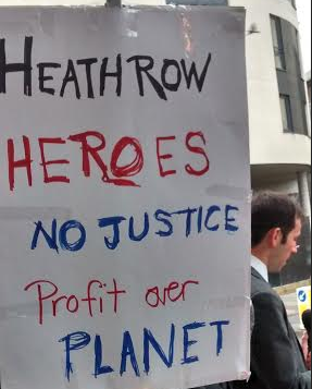 Heathrow heroes placard